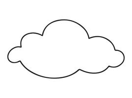 Drawing of a cloud. Coloring book for children. vector