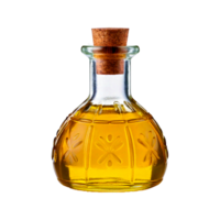 a bottle of maple syrup with a brown cork on it png