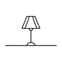 single one line lamp silhouette with white background vector