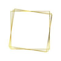Golden square frame for design of card or invite . abstract background vector