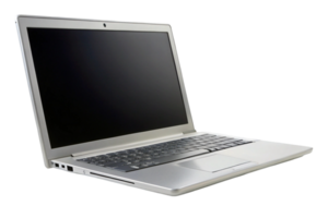 Modern desktop computer setup with monitor, keyboard, and mouse, ideal for professional, office, and digital workspace themes png
