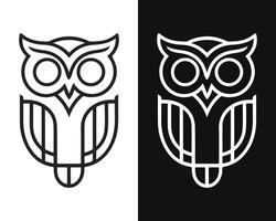 Sleek and Simple Owl Mascot Icon for Modern Brands vector