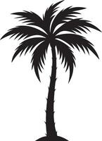Minimalist Palm Tree Silhouette for Graphic Use vector