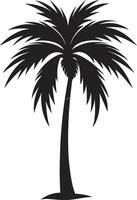 Sleek and Simple Palm Tree Silhouette vector