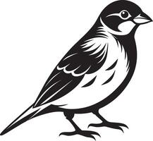Artistic Sparrow Silhouette for Nature-Themed Designs vector