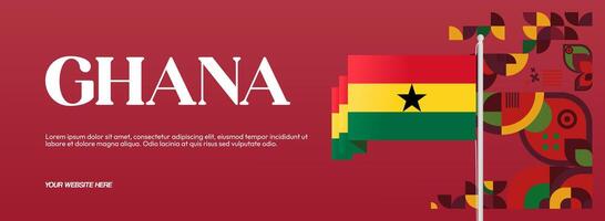 Ghana Banner. Dynamic Design for Independence Day. A modern and energetic design, suitable for various national events and independence celebrations. vector