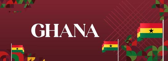 Ghana National Day Theme Invitation Card. An invitation card with a distinctive Ghanaian design that can be used for formal events or independence celebrations. vector