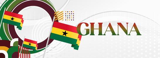 Multipurpose Ghana National Holiday Banner. A banner template that can be used for various public holiday celebrations in Ghana, from formal events to sporting events. vector