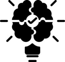 Problem solving icon in glyph style vector