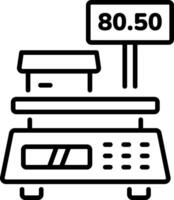 Weighing scale icon in linear style vector