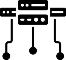 A glyph style icon of big data vector