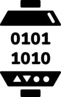 Data compression icon in filled style vector