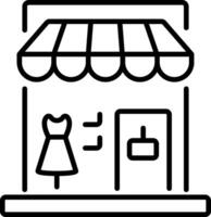 Clothing store icon in line style vector