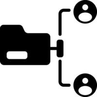 Shared directory icon in filled style vector