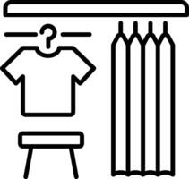 Fitting room icon in line style vector