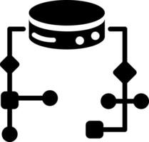 Unstructured data icon in solid style vector