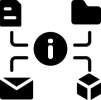 A filled style icon of information resources vector