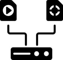 Data collection icon in filled style vector