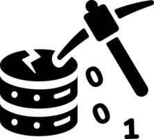 Data mining icon in filled style vector