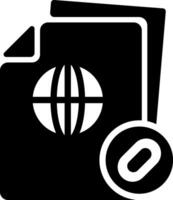 A glyph style icon of linked data vector