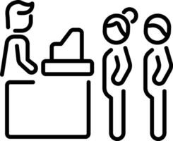 Billing counter icon in outline style vector