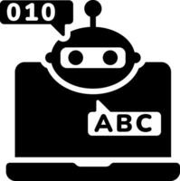 Nlp icon in filled style vector