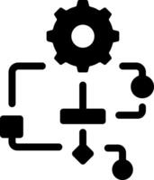 A filled style icon of the algorithm vector