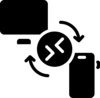 Remote connection icon in glyph style vector