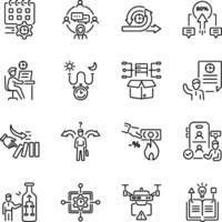 Set of Business Workflow Linear Icons vector