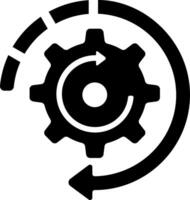 Reverse engineering icon in filled style vector