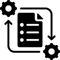 Data processing icon in glyph style vector