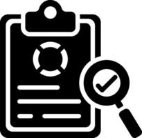 Data validation icon in filled style vector