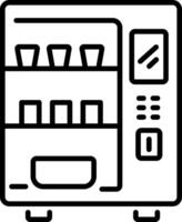 An outline style icon of vending machine vector