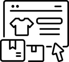 A line icon of online order vector