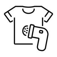 A linear icon of a fabric shaver vector