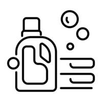 A linear icon of a fabric softener bottle vector