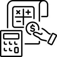 Budget icon in line style vector