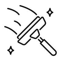 A linear icon of a squeegee vector