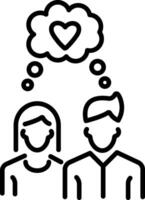 Customer interest icon in linear style vector