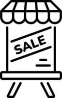 A linear icon of a standee vector