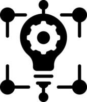 A glyph icon of automation solution vector