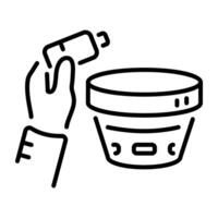 A linear icon of a smoke detector vector