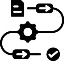 Workflow icon in solid style vector