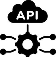 Api icon in glyph style vector