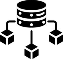 A filled style icon of data modeling vector