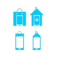 Phone store design vector