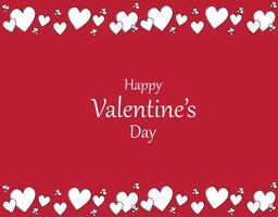 Valentines Day Card with Heart Border vector