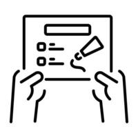 A linear icon of a caduceus tattoo design vector
