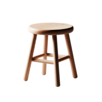 A stool with a wooden base and a wooden seat png