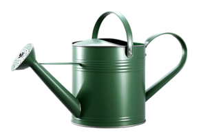 A green watering can with a handle png
